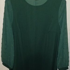 SHEIN Forest Green Long Sleeve Dress